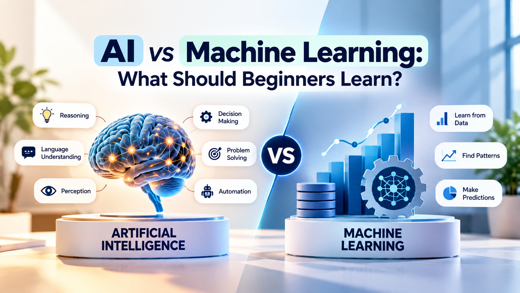 AI vs Machine Learning: What Should Beginners Learn?