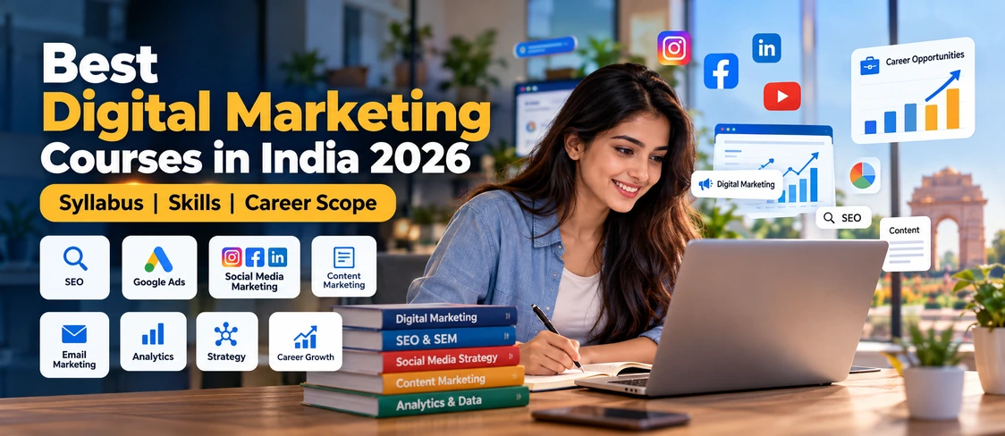 Best Digital Marketing Courses in India in 2026: Syllabus, Skills & Career Scope