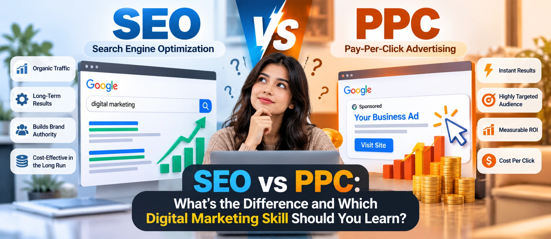 SEO vs PPC: What’s the Difference and Which Digital Marketing Skill Should You Learn?