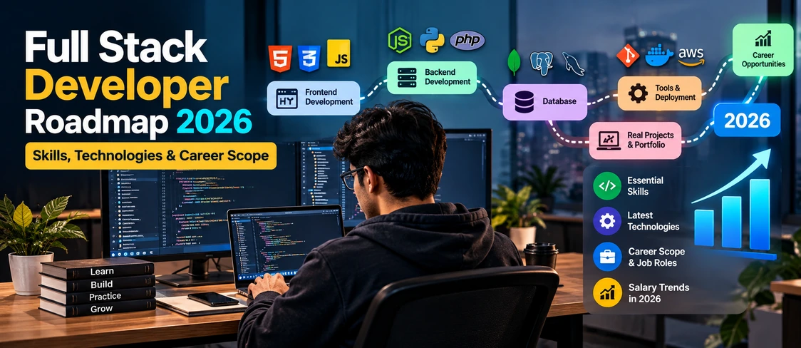 Full Stack Developer Roadmap 2026: Skills, Technologies & Career Scope